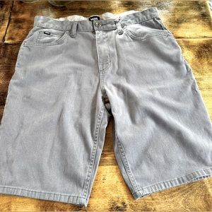 Vans Mens Chino Shorts Size 32 Skater Straight Leg Gray Logo